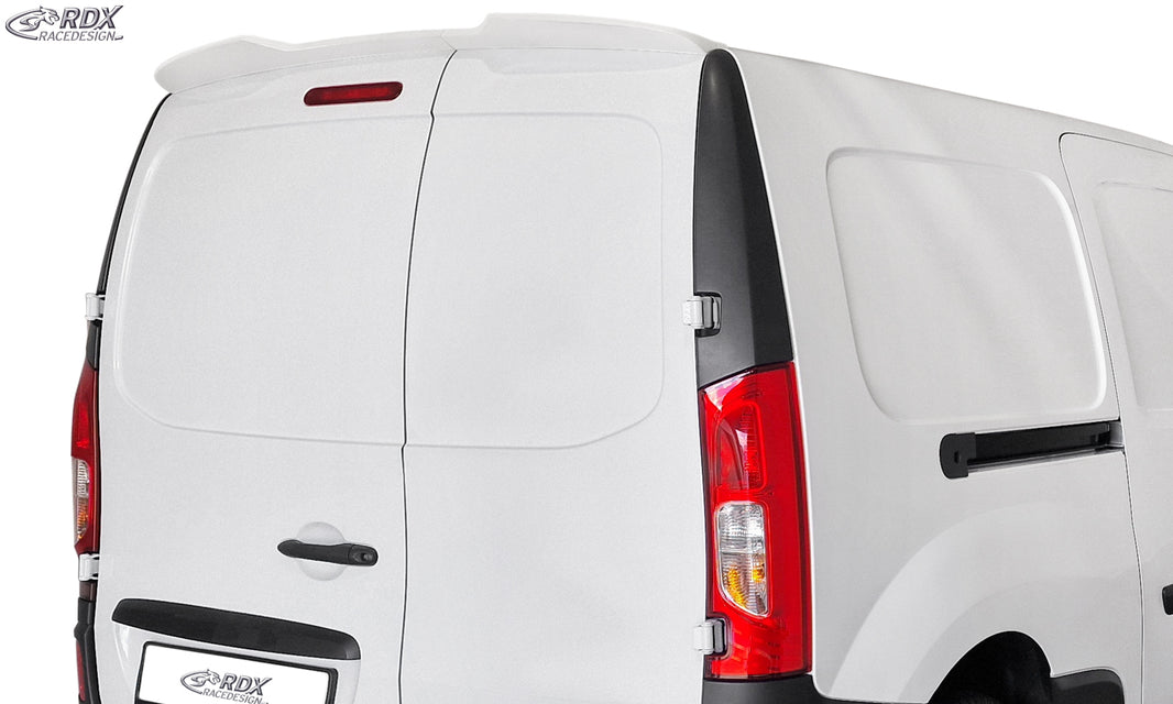 RDX Roof Spoiler for MERCEDES Citan (W415 / X / 2012+) & NISSAN NV250 (W / 2019+) & RENAULT Kangoo (W / 2013+) with 2 Rear Doors / Wing Doors