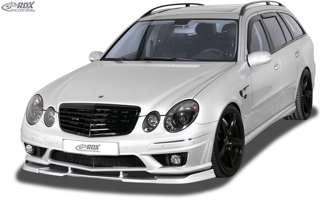 RDX Front Spoiler VARIO-X for MERCEDES E-class W211 AMG 2006-2009 (Fit for AMG and Cars with AMG Frontbumper) Front Lip Splitter