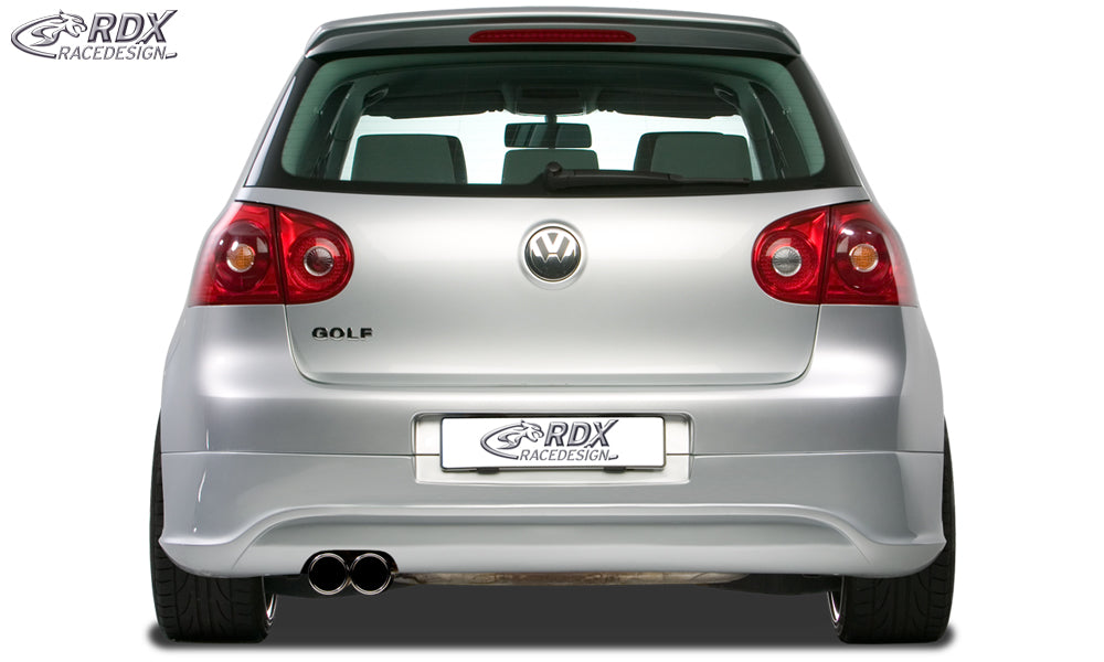 RDX Rear Bumper Extension for VW Golf 5 "R32 clean" with exhaust hole left