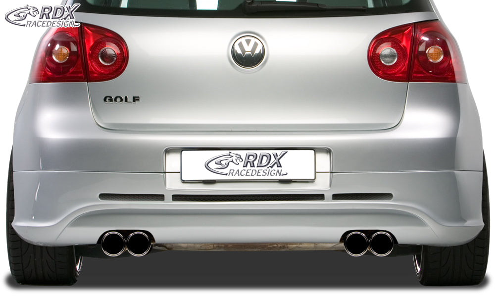 RDX Rear Bumper Extension for VW Golf 5 "GTI/R-Five" with exhaust hole left & right