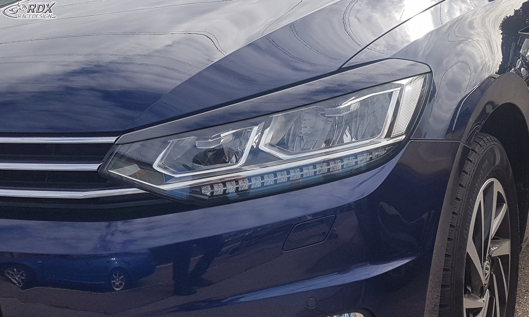 RDX Headlight Covers for VW Touran 5T (2015+ only for LED-Headlights) Light Brows