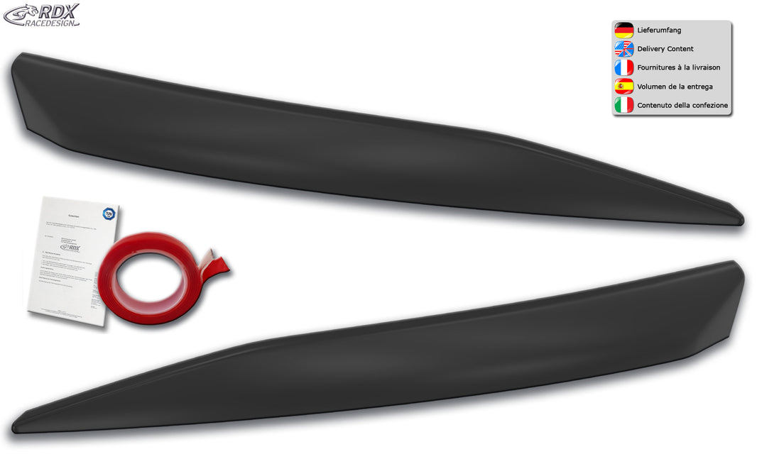 RDX Headlight Covers for AUDI A5 (F5) for Standard-LED-Headlights Light Brows