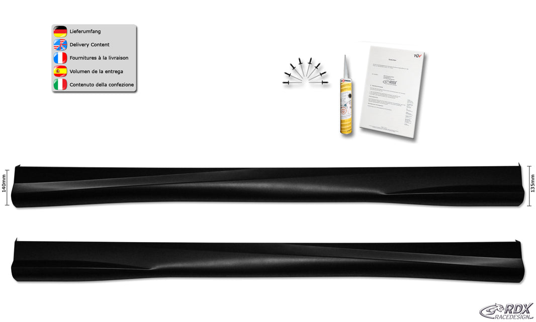 RDX Sideskirts for AUDI TT (FV/8S) "Turbo"