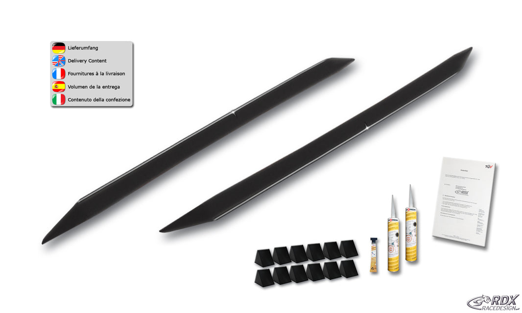 RDX Sideskirts for VW Caddy MAXI (SK, SKN / 2020+) "Slim"