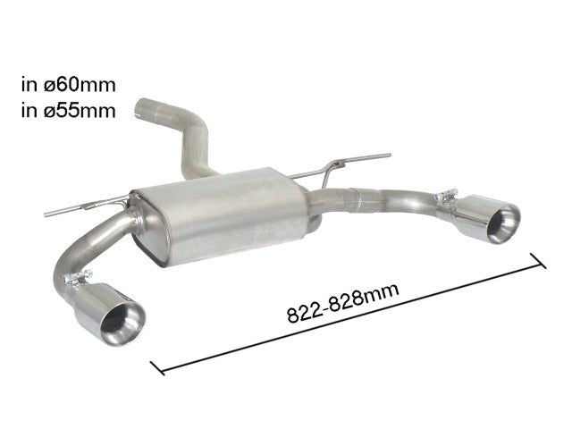 BMW 3/4 F30-F36 Rear Silencer Left/Right 50.0442.60