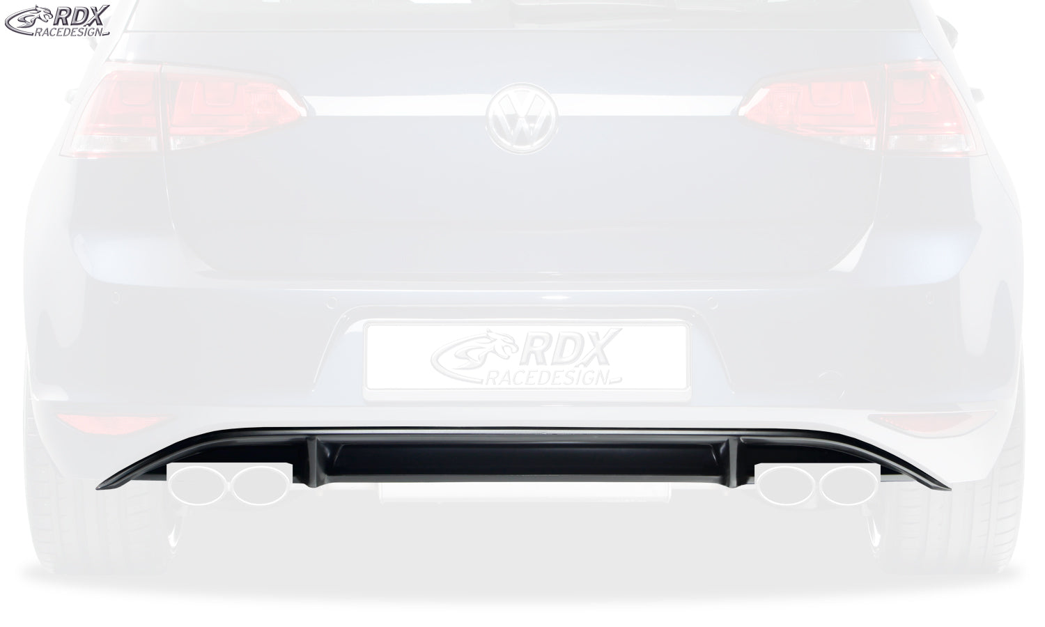 RDX Rear Bumper Extension for VW Golf 7 "R-Look" center part