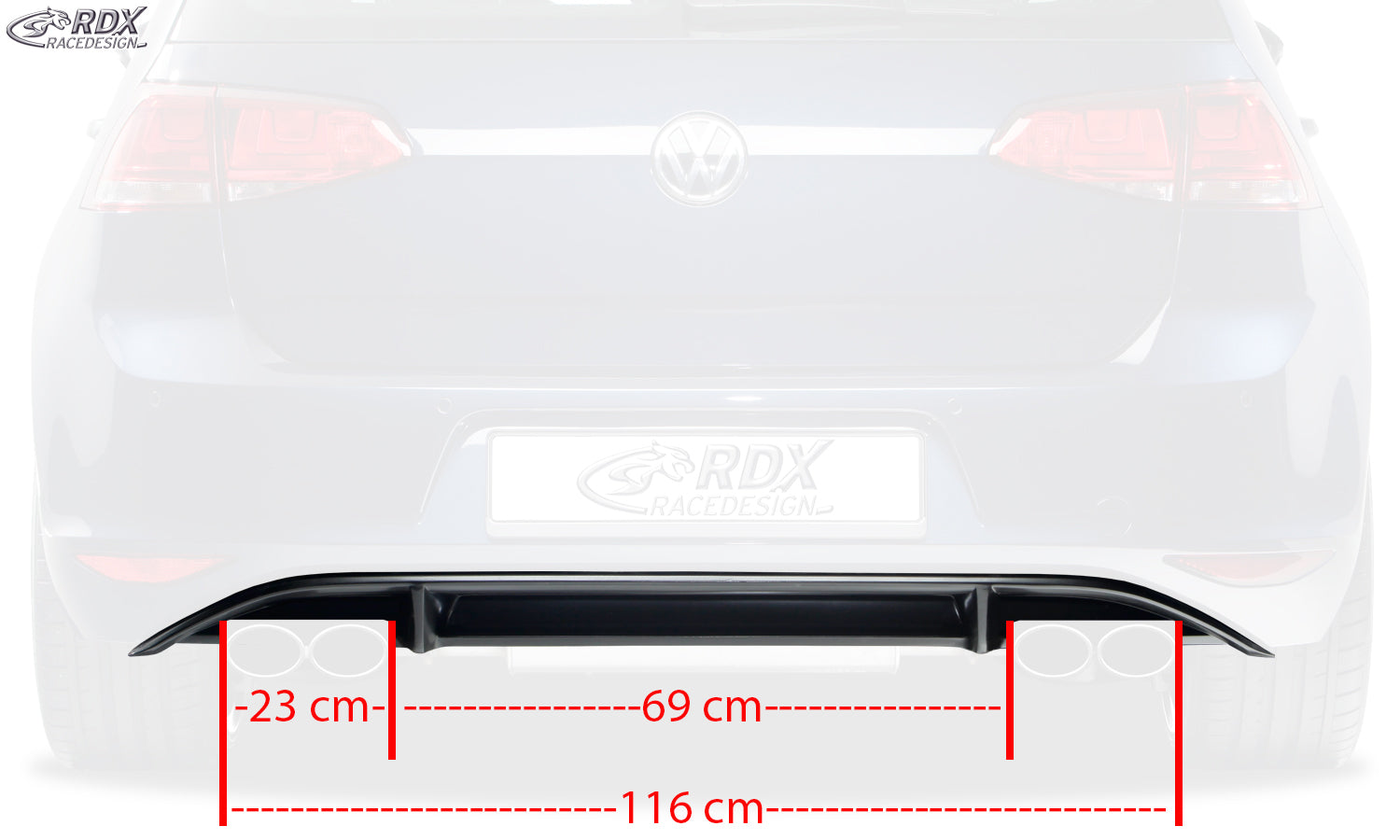 VW Golf 7 R-Look Rear Bumper