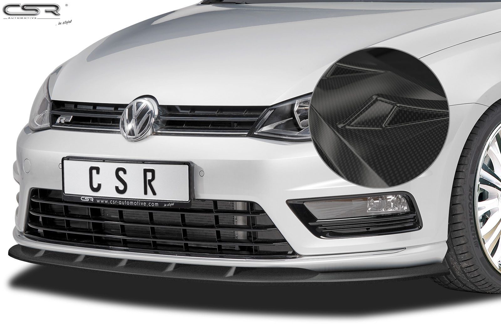 VW Golf 7 R-Line Front Splitter CSL333-G