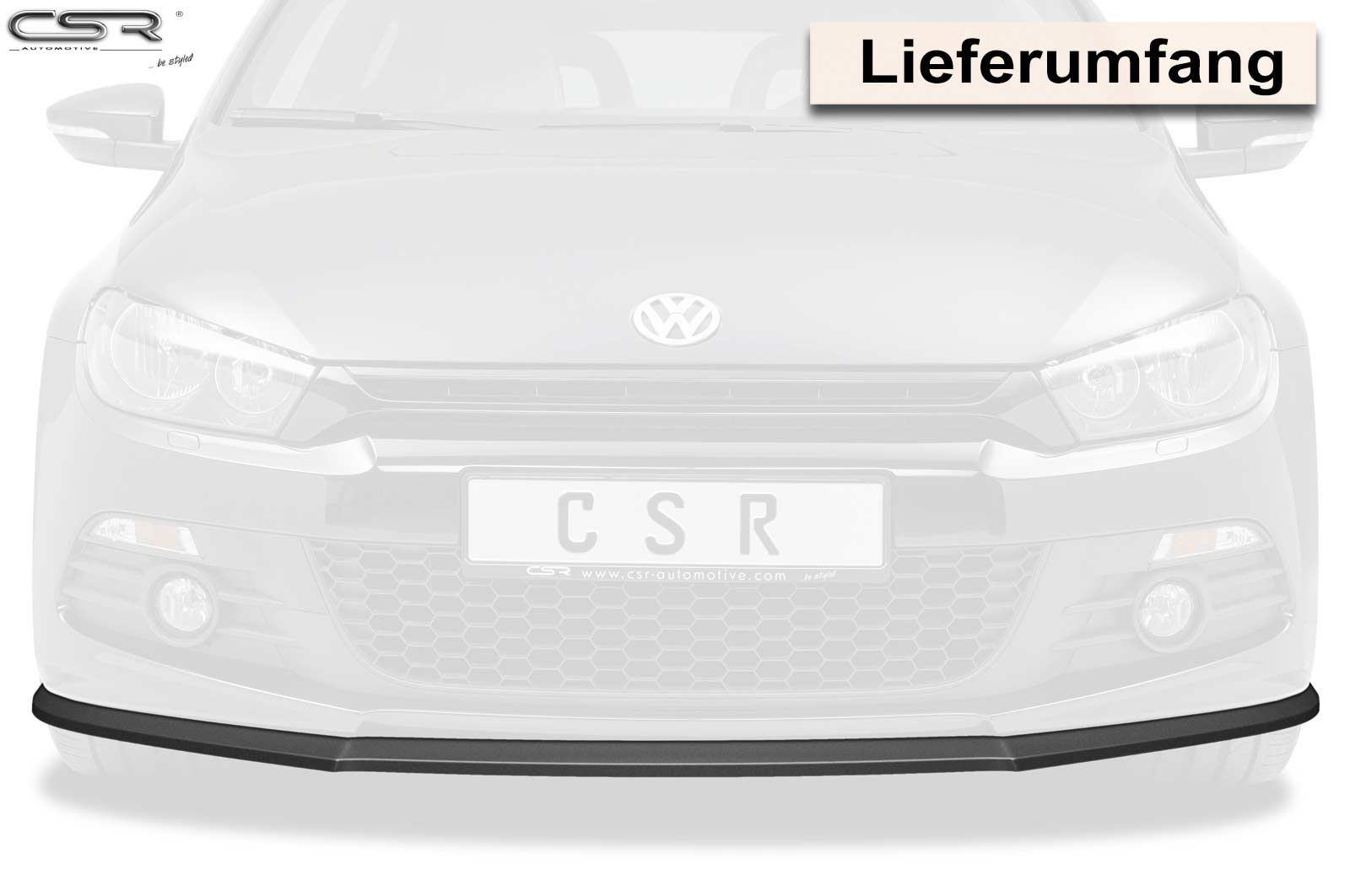 VW Scirocco III R-Line Front Splitter CSL385-G