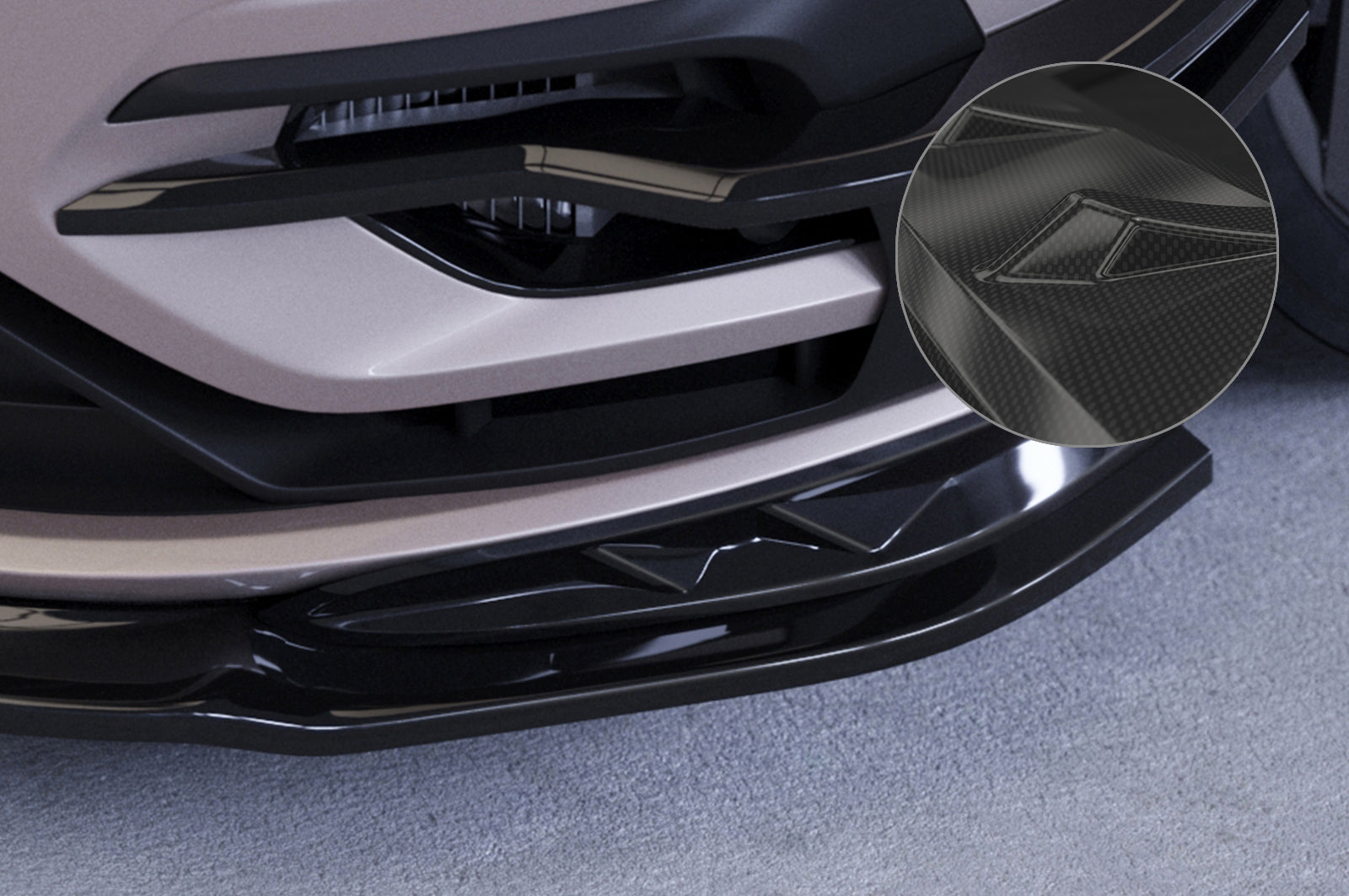 VW Golf 7 R Front Splitter CSL636-G