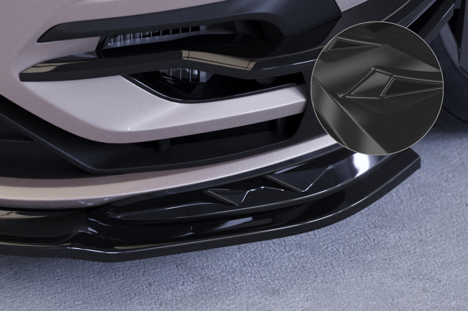 VW Golf 7 R Front Splitter CSL636-G