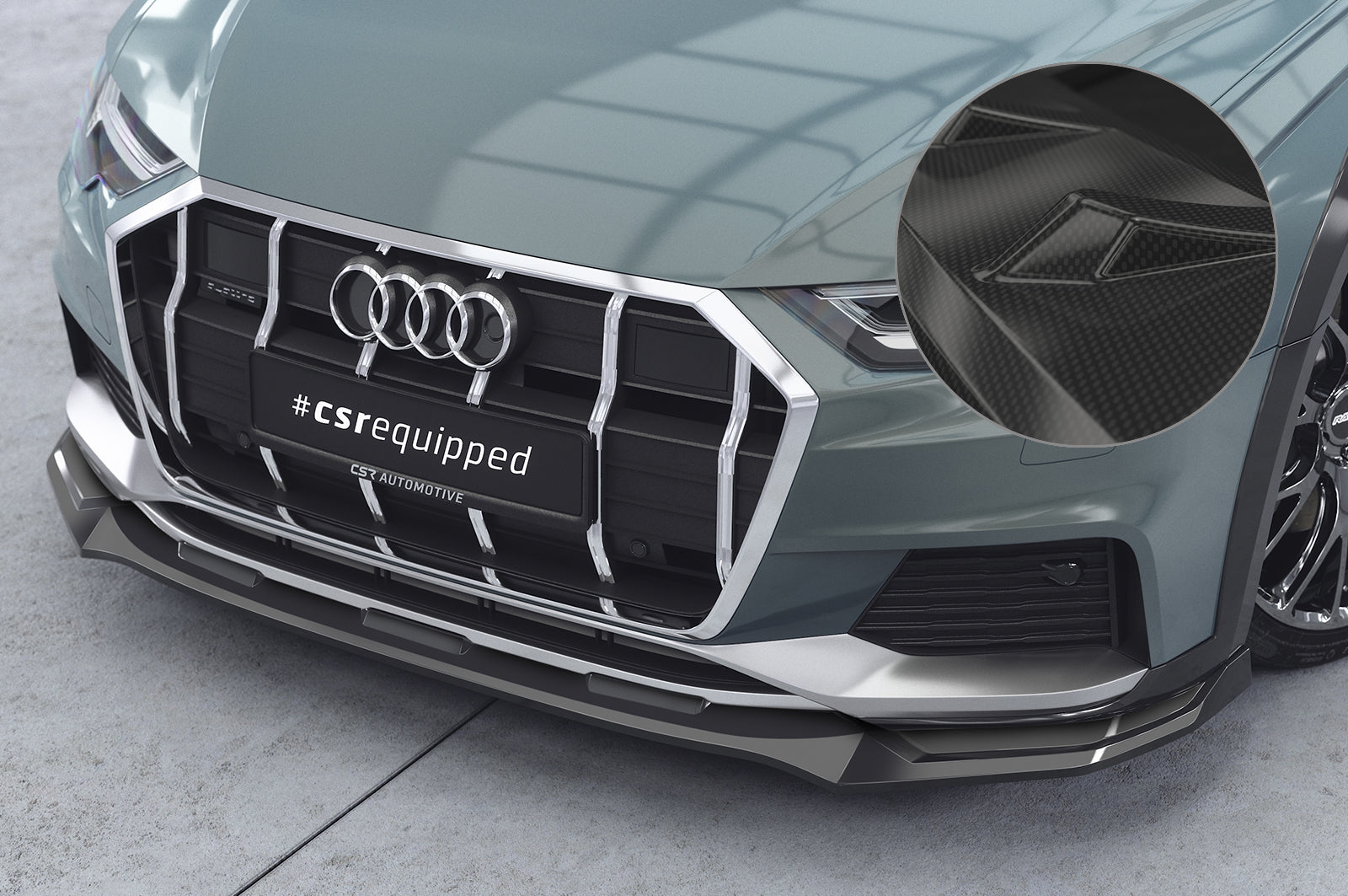 Audi A6 C8 Allroad Front Splitter CSL726-G