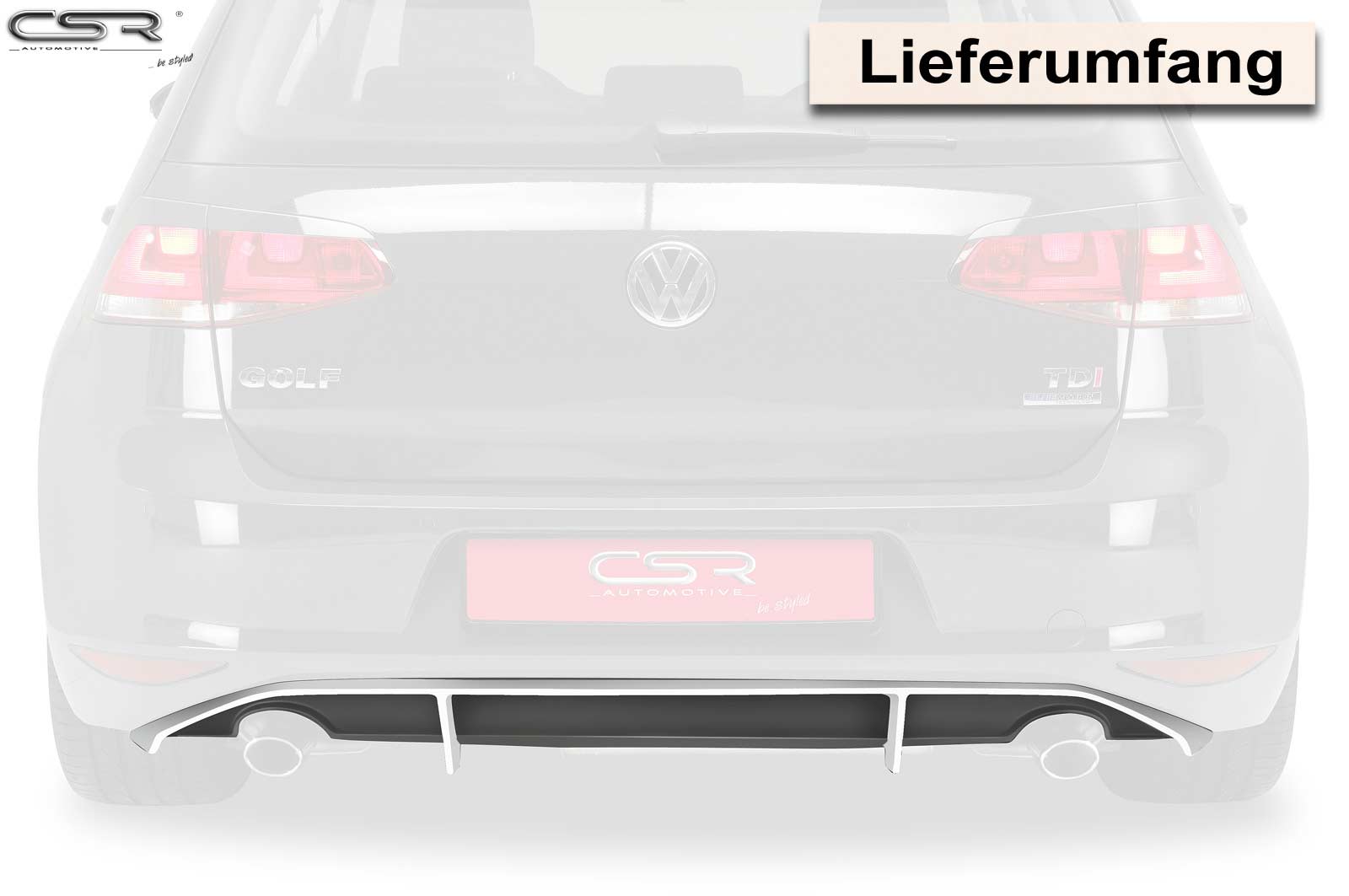 VW Golf 7 Rear Diffuser HA155