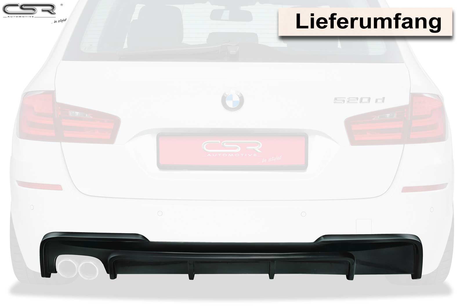 BMW 5 F10/F11 M Sport Rear Diffuser HA180