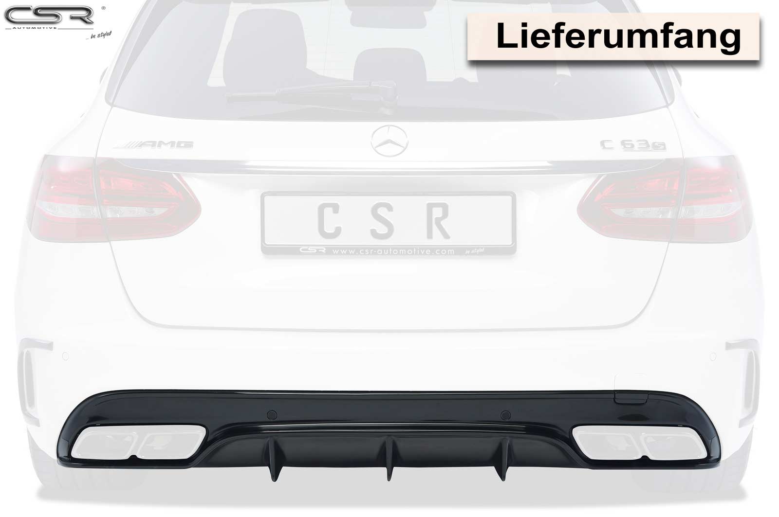 Mercedes-Benz C W205/S205/C205/A205 Rear Diffuser HA194