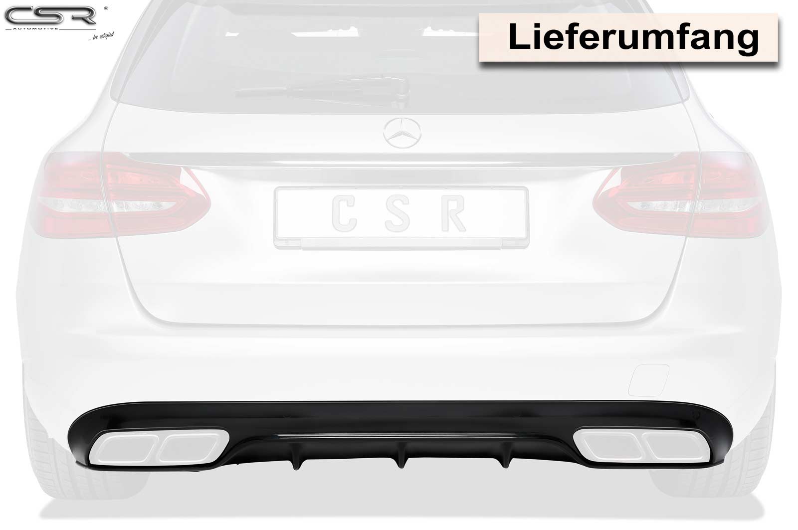 Mercedes-Benz C W205/S205/C205/A205 Rear Diffuser HA200