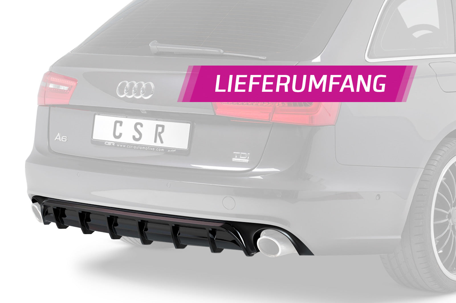 Audi A6 C7 Rear Diffuser HA227-G