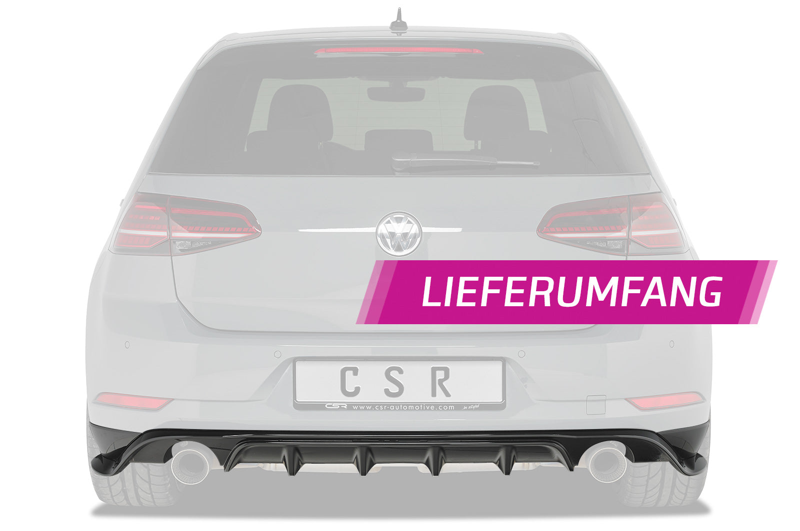 VW Golf 7 TCR Rear Diffuser HA232-G