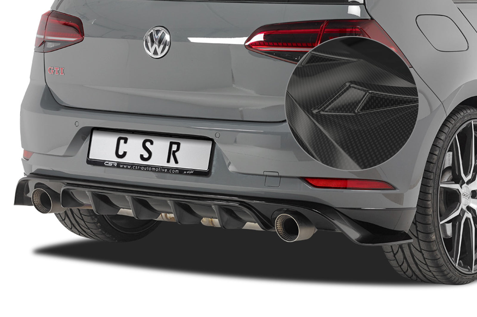 VW Golf 7 TCR Rear Diffuser HA232-G