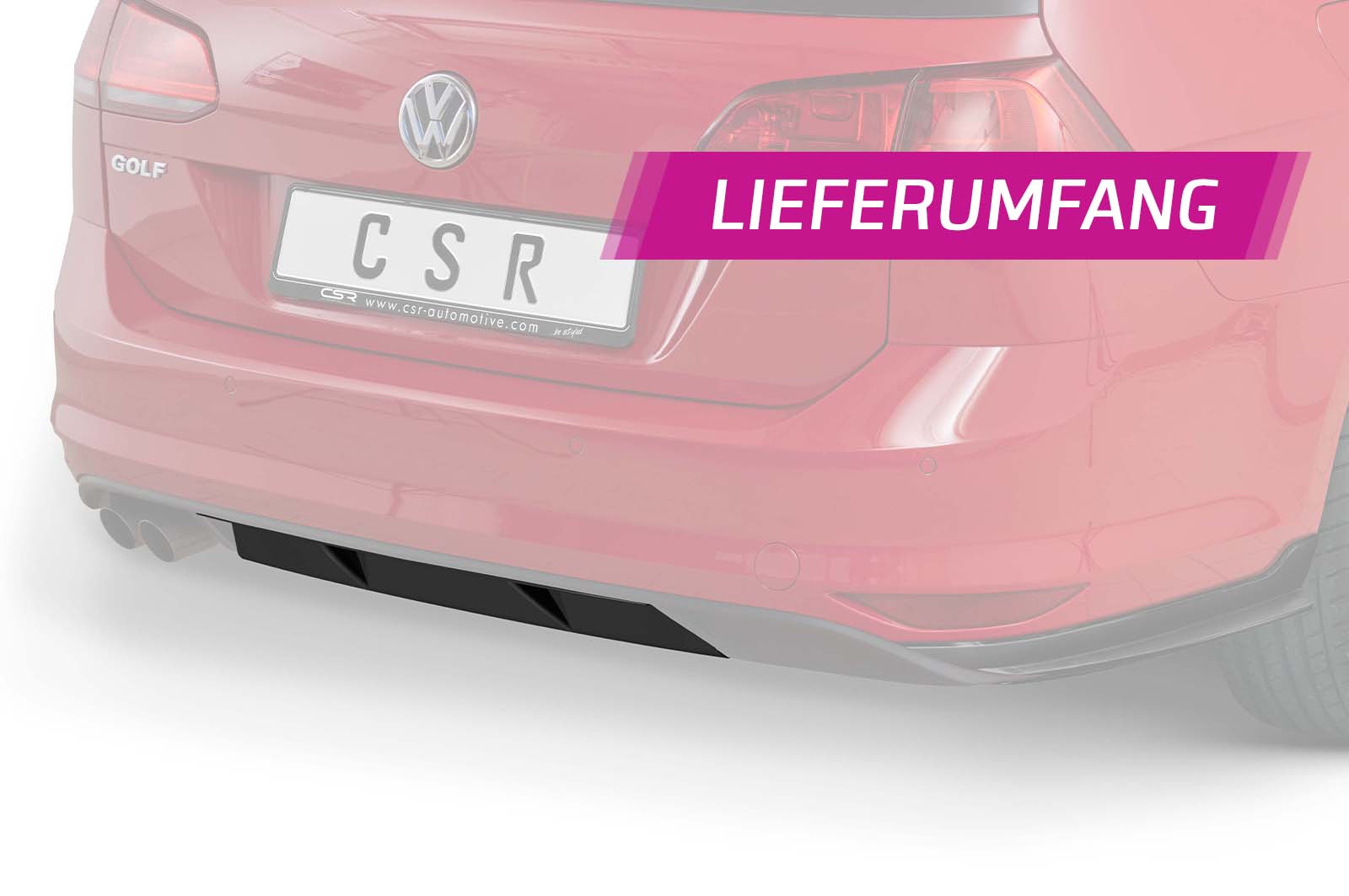 VW Golf 7 Facelift Rear Diffuser HA239-G
