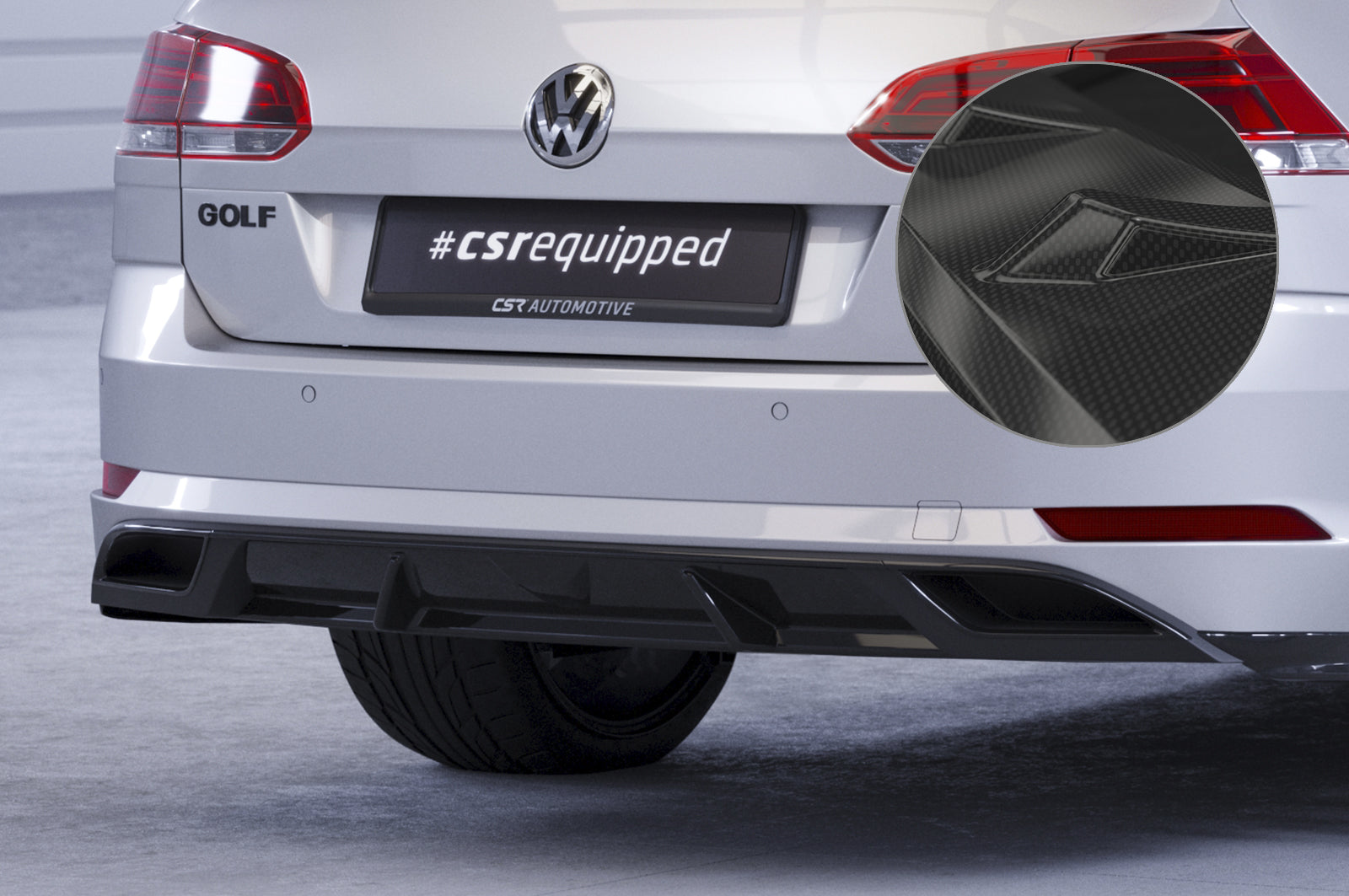 VW Golf 7 Facelift Rear Diffuser HA241-G
