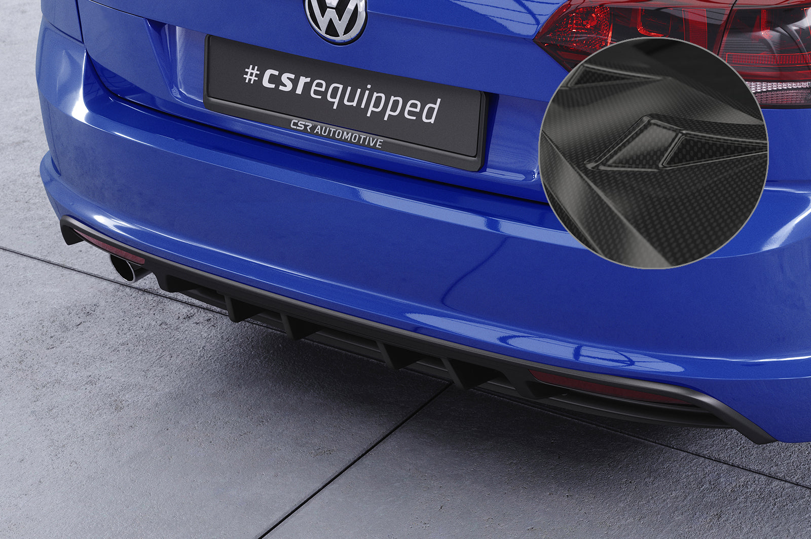 VW Golf 7 R-Line Rear Diffuser HA242-G