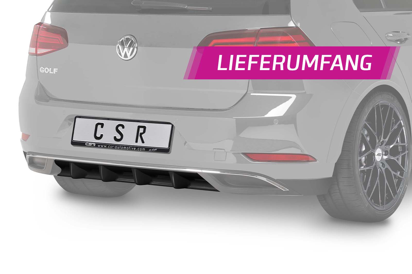VW Golf 7 Facelift Rear Diffuser HA251-G