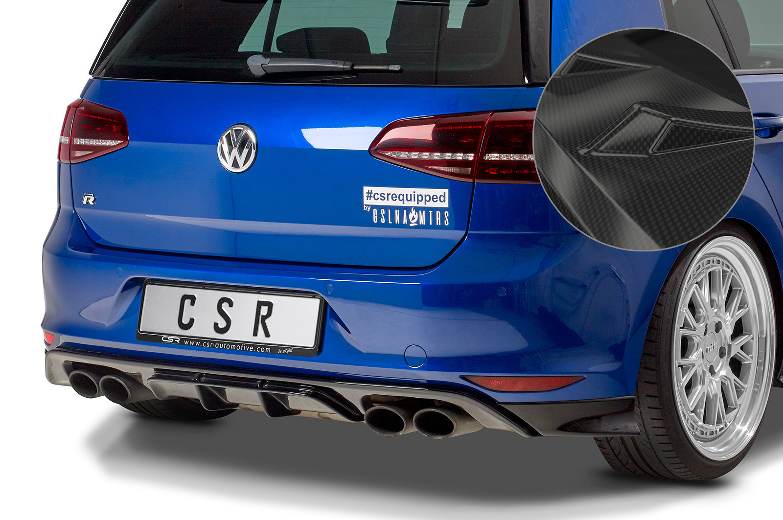 VW Golf 7 R/R-Line Rear Diffuser HA253-G