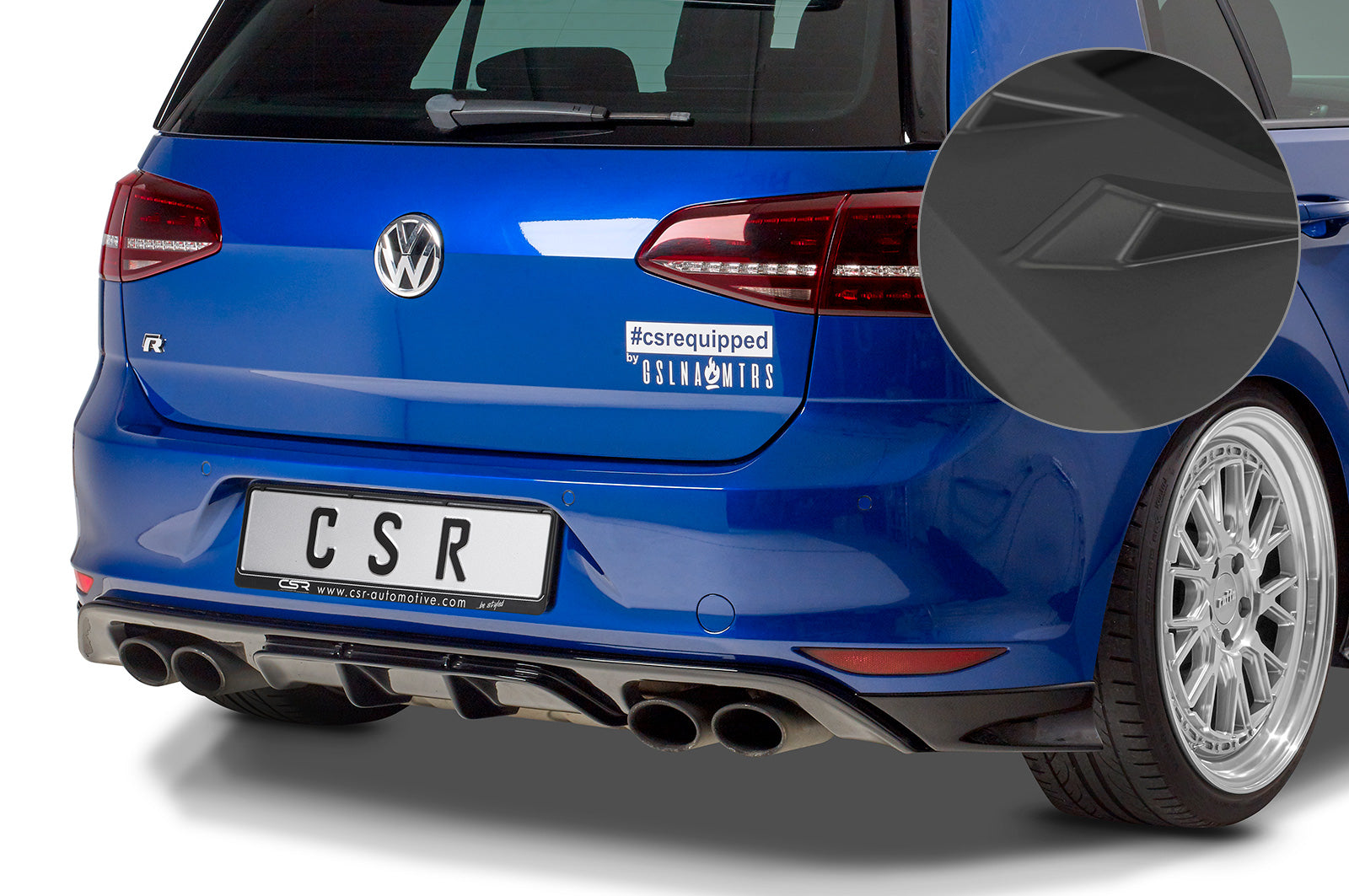 VW Golf 7 R/R-Line Rear Diffuser HA253-G