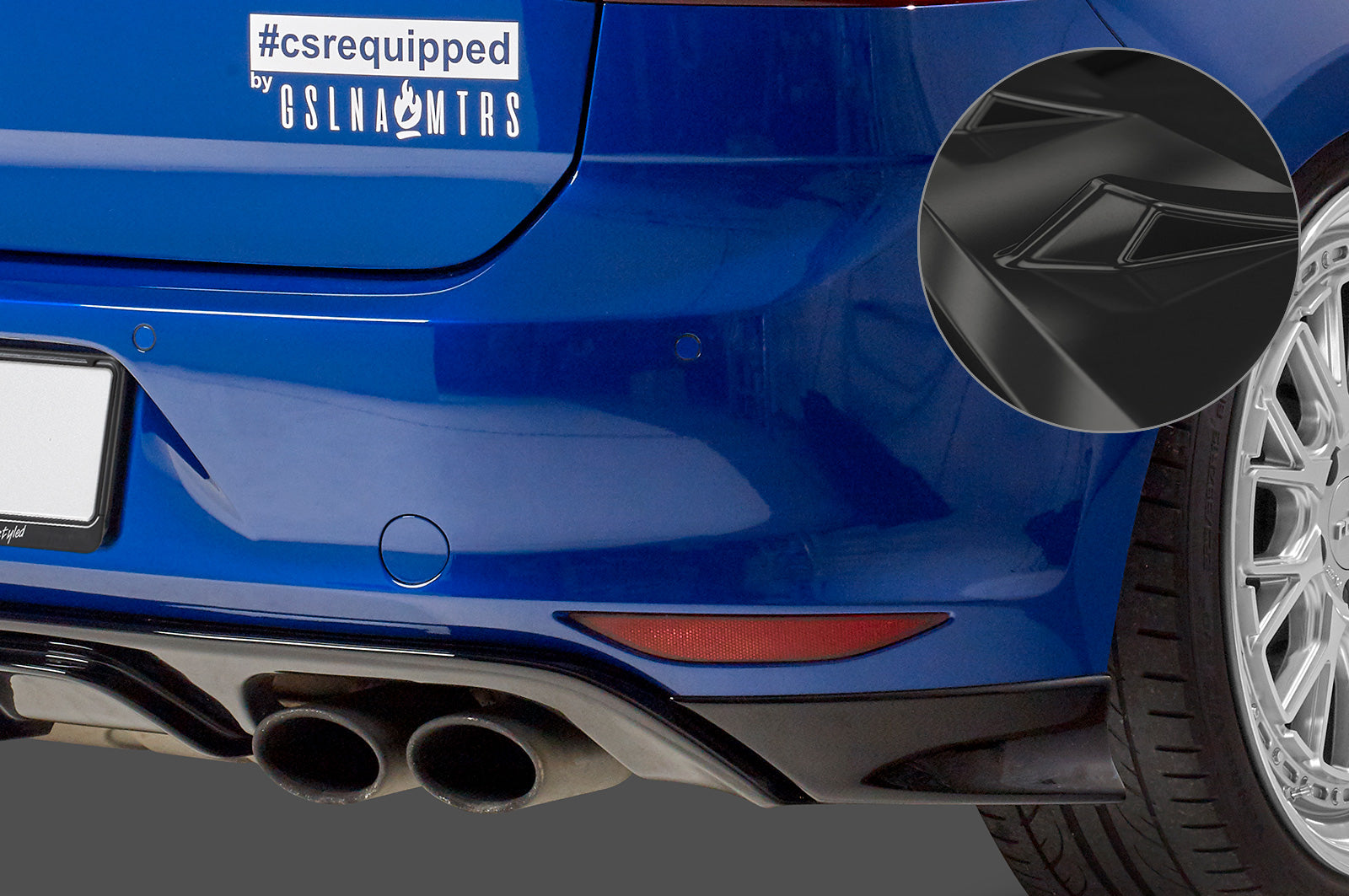 VW Golf 7 R/R-Line Rear Diffuser HA255-G