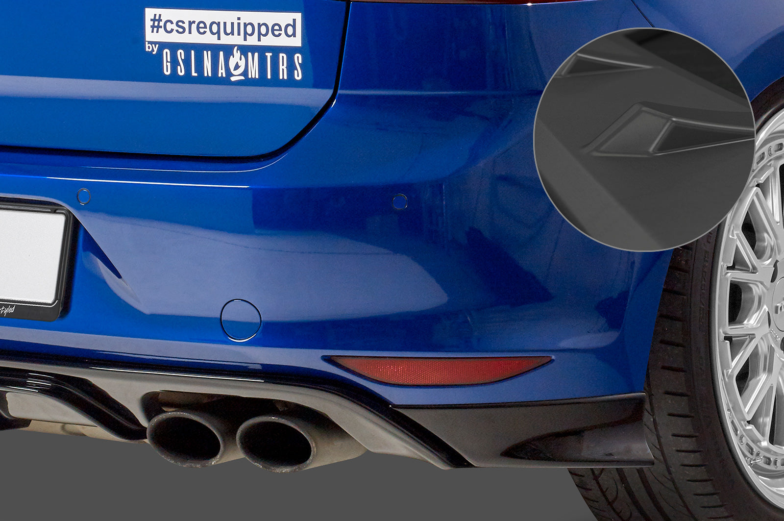 VW Golf 7 R/R-Line Rear Diffuser HA255-G
