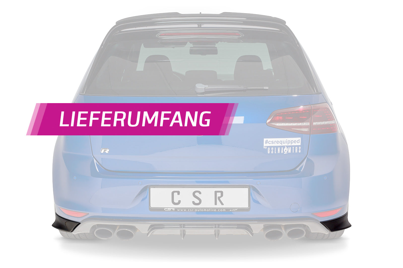 VW Golf 7 R/R-Line Rear Diffuser HA255-G