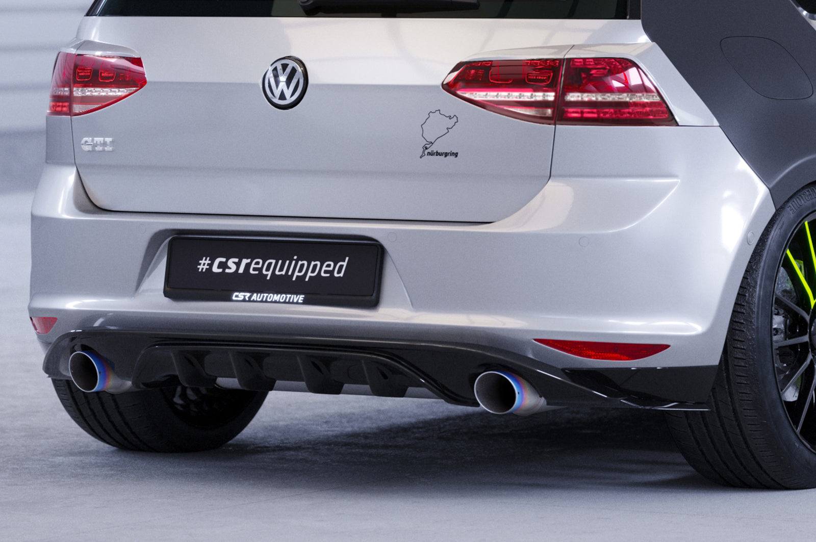 VW Golf 7 Basis/GTI/GTD/GTE/e-Golf Rear Diffuser HA266-G