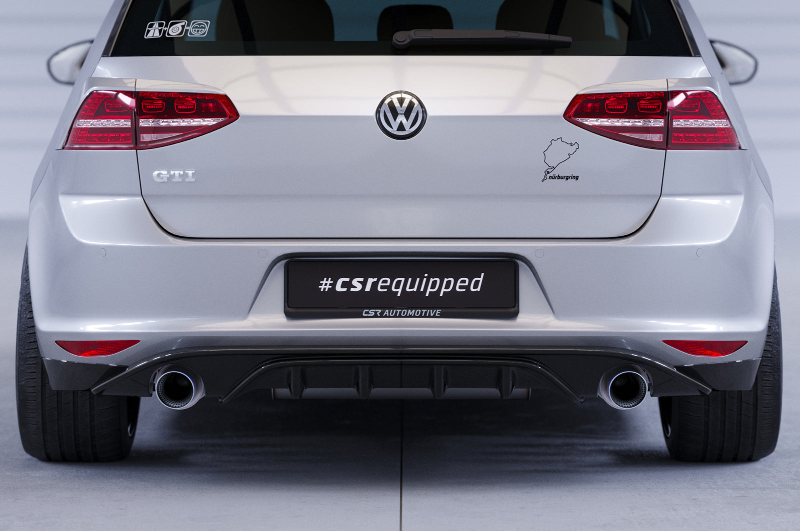VW Golf 7 Basis/GTI/GTD/GTE/e-Golf Rear Diffuser HA266-G