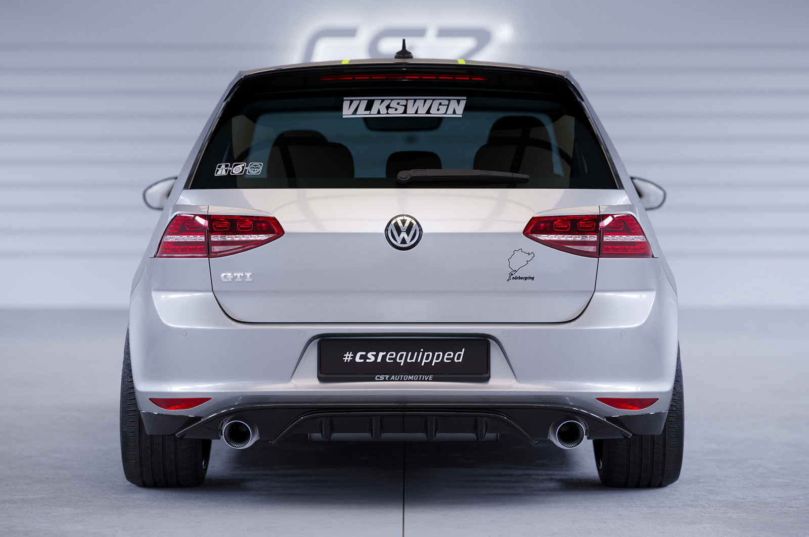 VW Golf 7 Basis/GTI/GTD/GTE/e-Golf Rear Diffuser HA266-G
