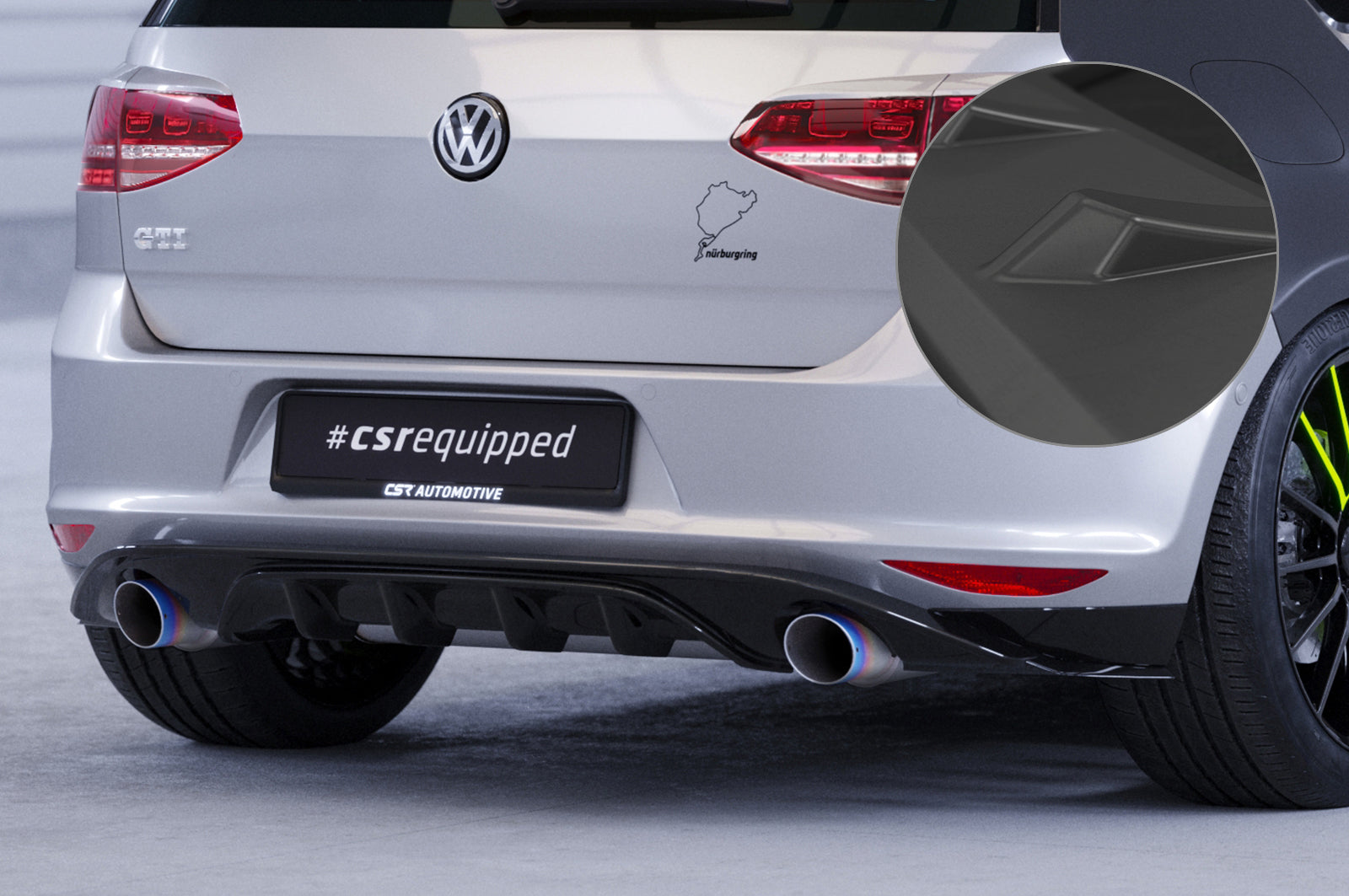 VW Golf 7 Basis/GTI/GTD/GTE/e-Golf Rear Diffuser HA266-G