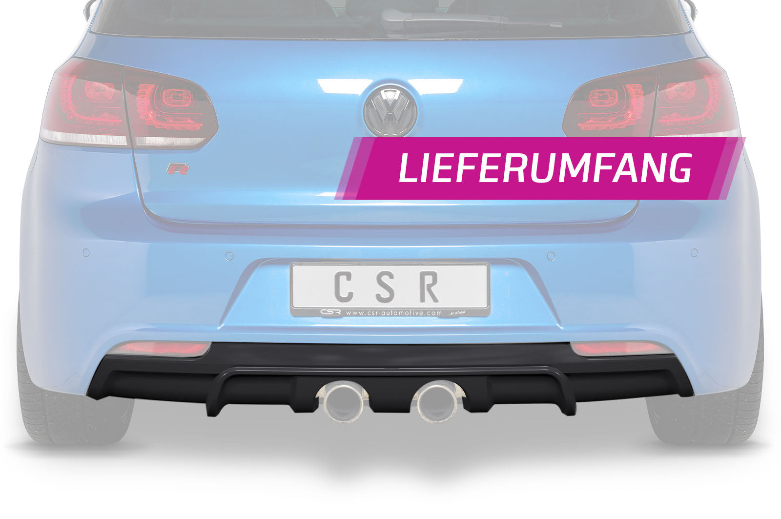 VW Golf 6 R Rear Diffuser HA268-G