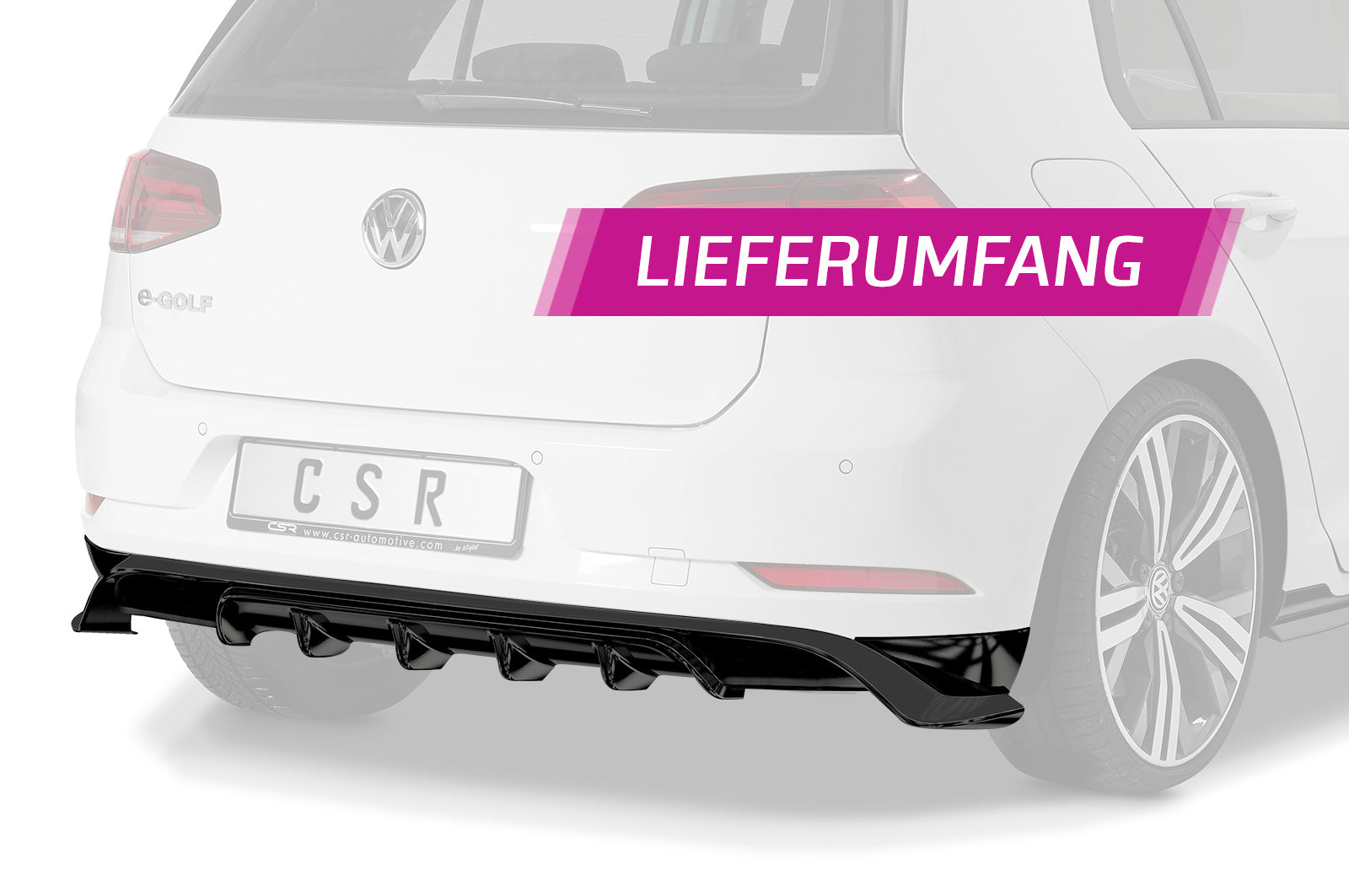 VW Golf 7/e-Golf Rear Diffuser HA279-G