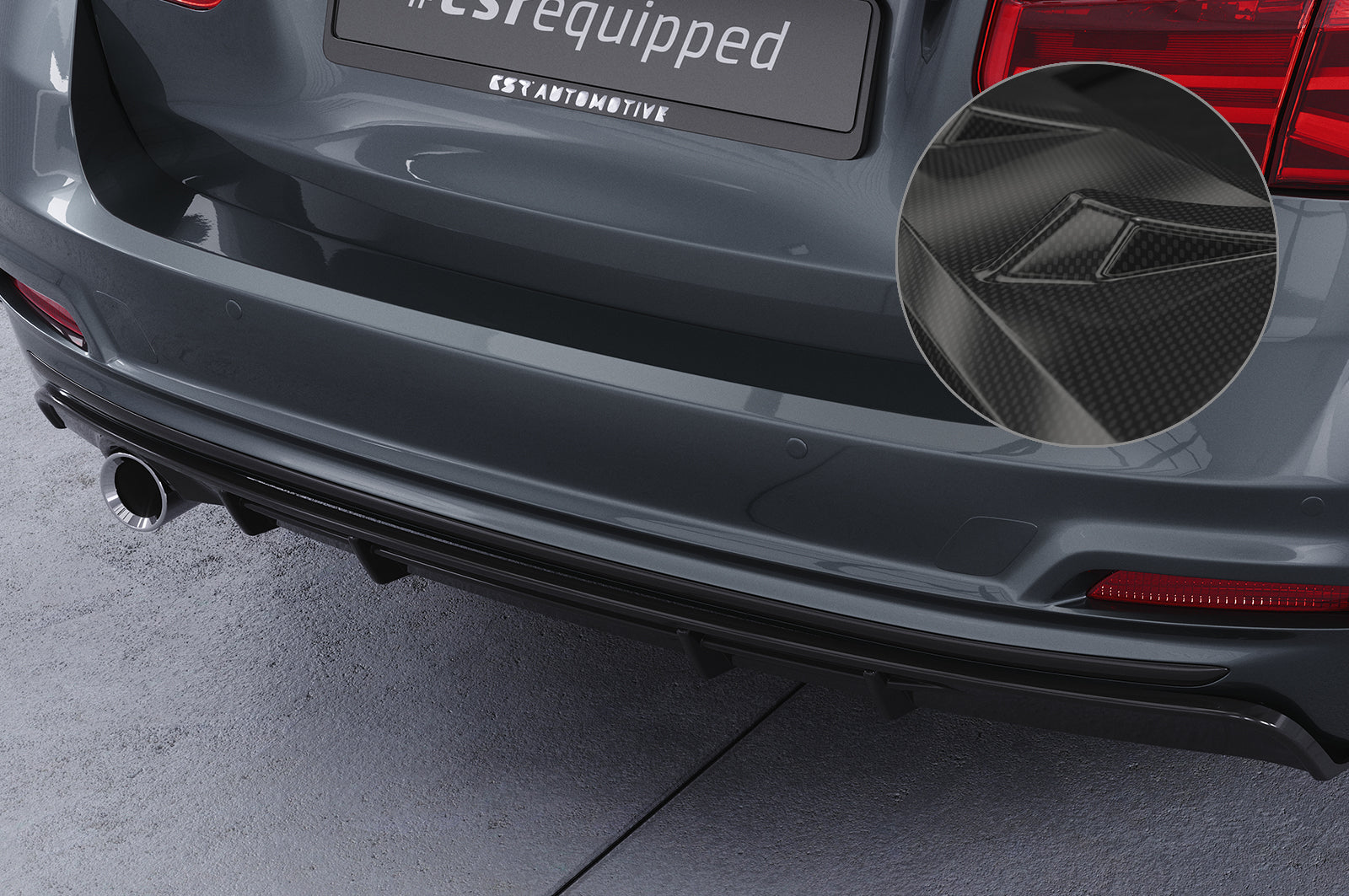 BMW 3 F31 LCI Rear Diffuser HA287-G