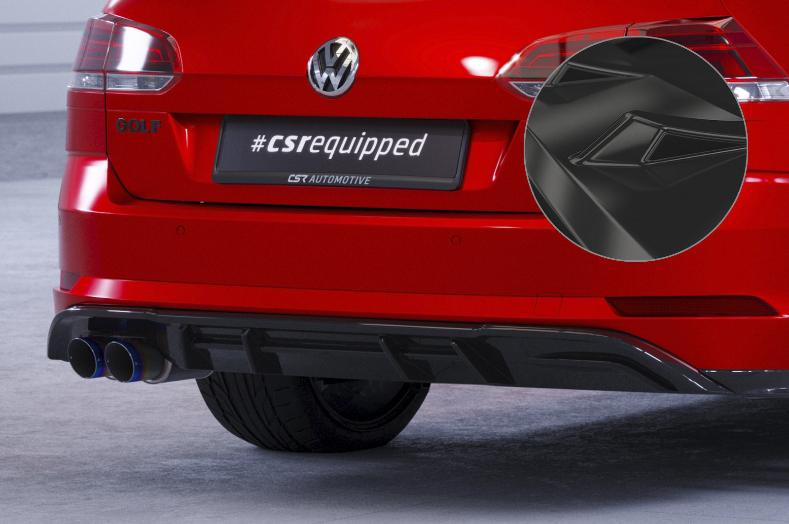 VW Golf 7 GTD Rear Diffuser HA293-G