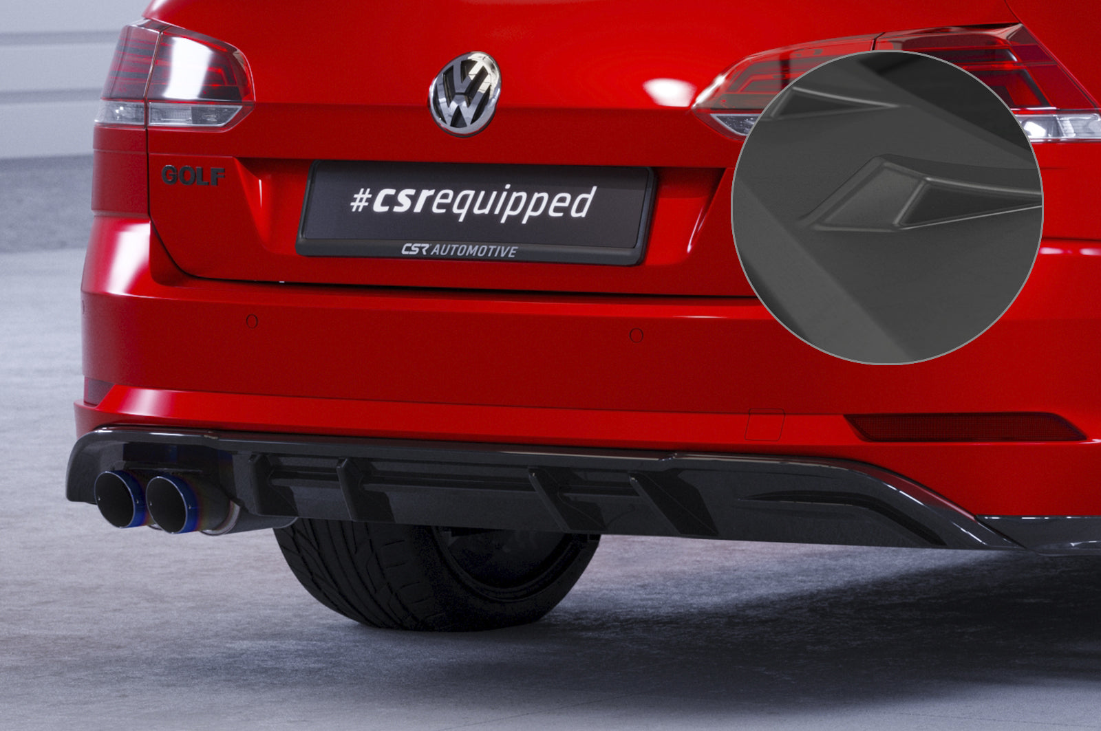 VW Golf 7 GTD Rear Diffuser HA293-G