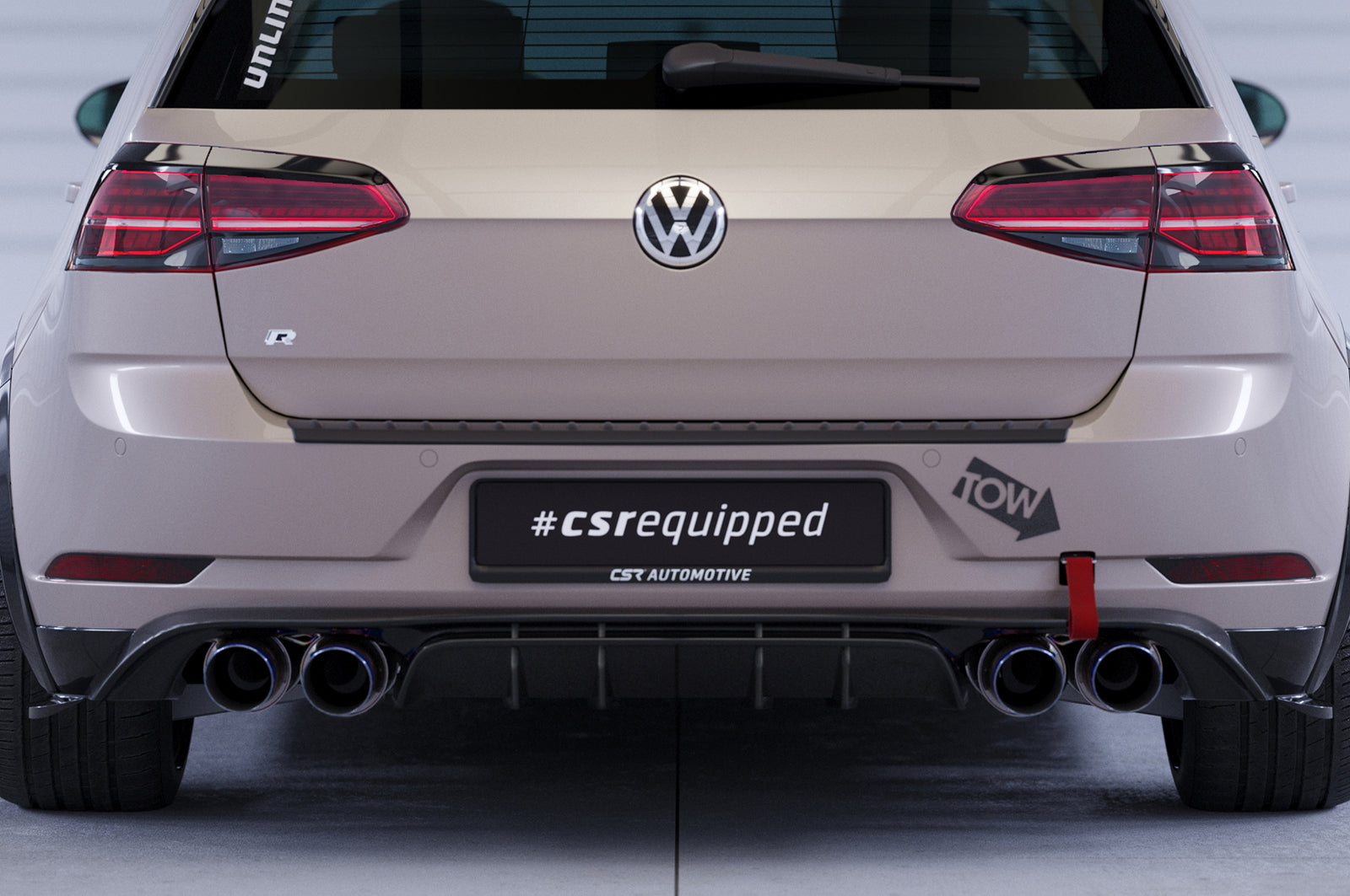 VW Golf 7 R Rear Diffuser HA305-G