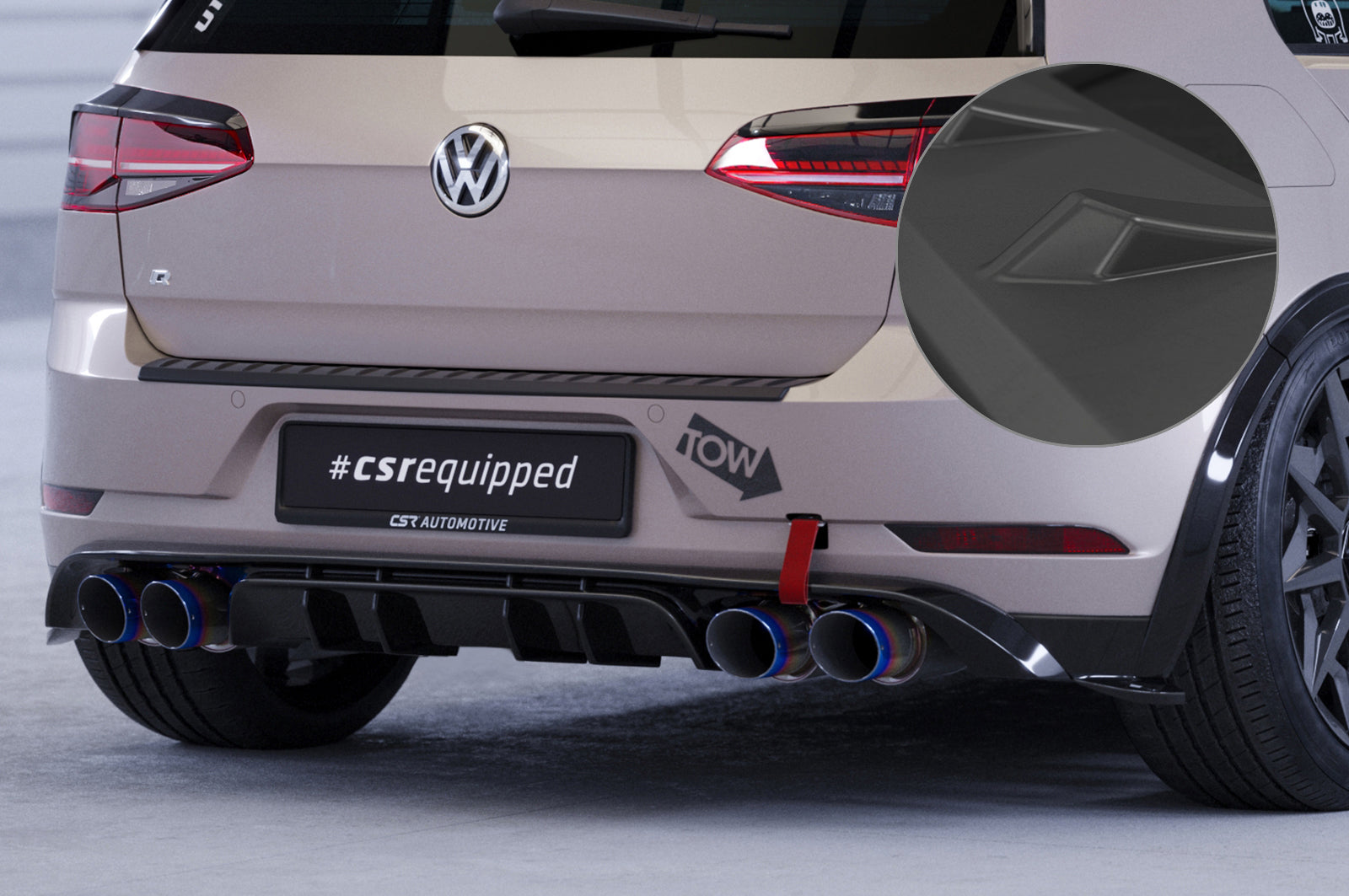 VW Golf 7 R Rear Diffuser HA305-G