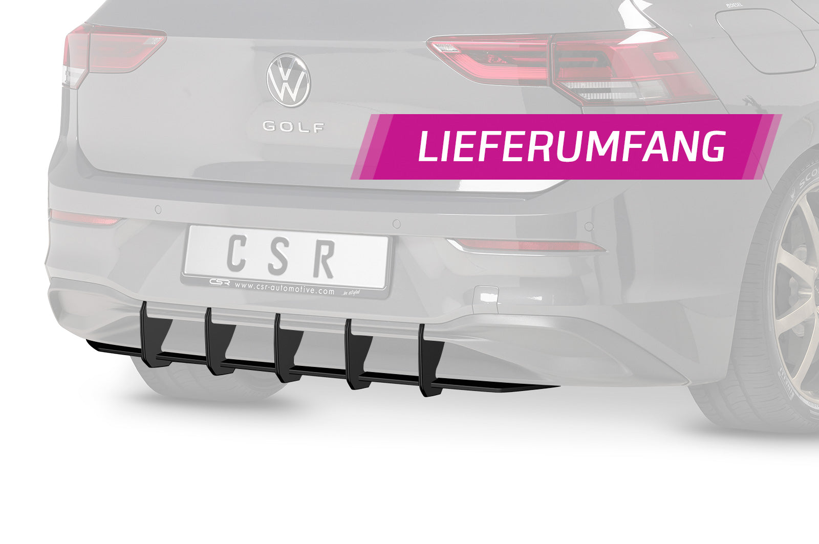 VW Golf 8 Rear Diffuser HA314-B