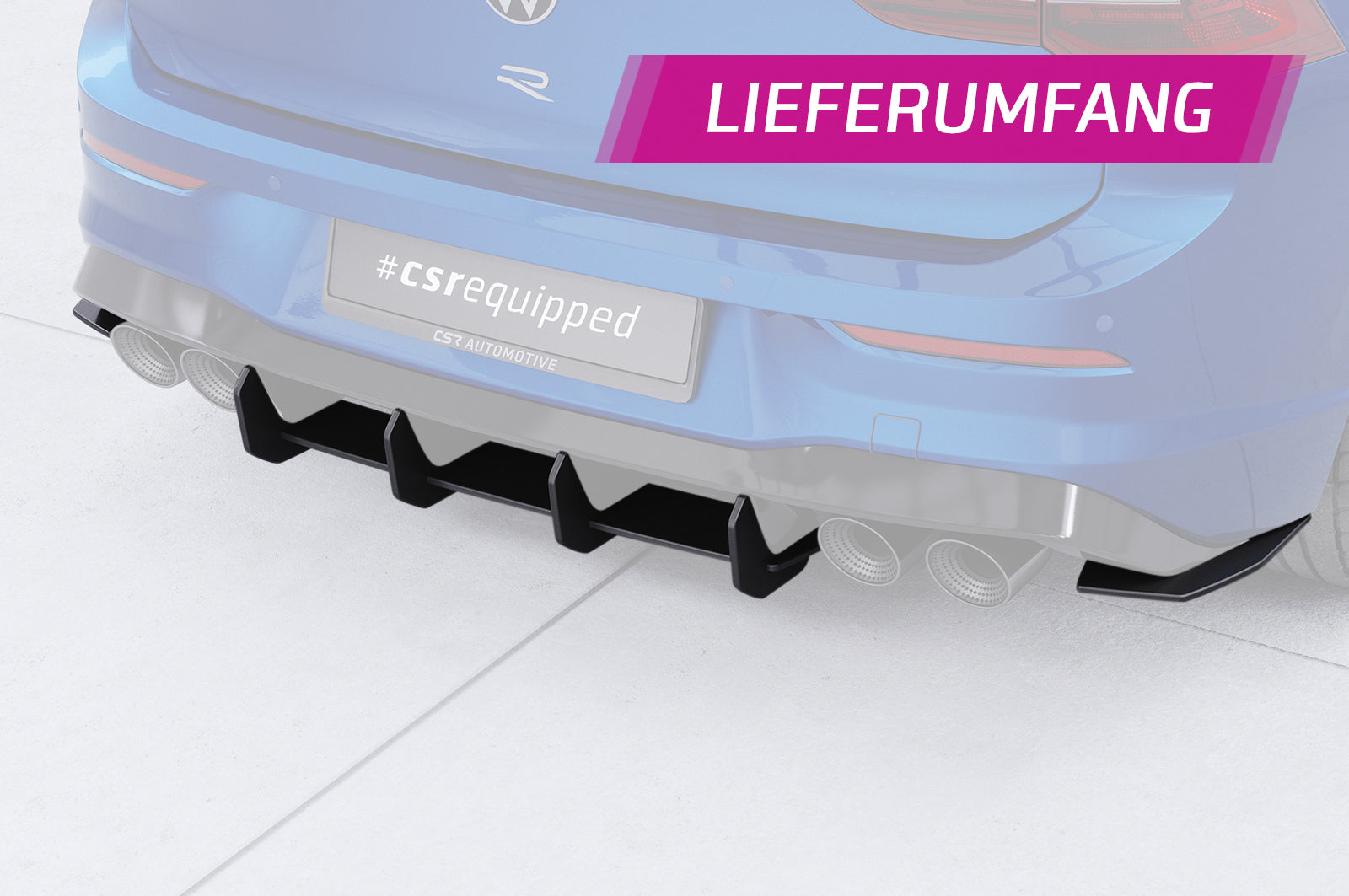 VW Golf 8 R Rear Diffuser HA315-L