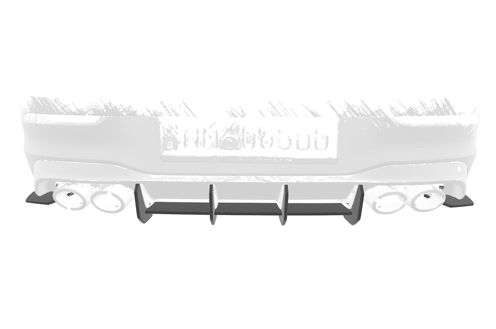 VW Golf 8 R Rear Diffuser HA315-L