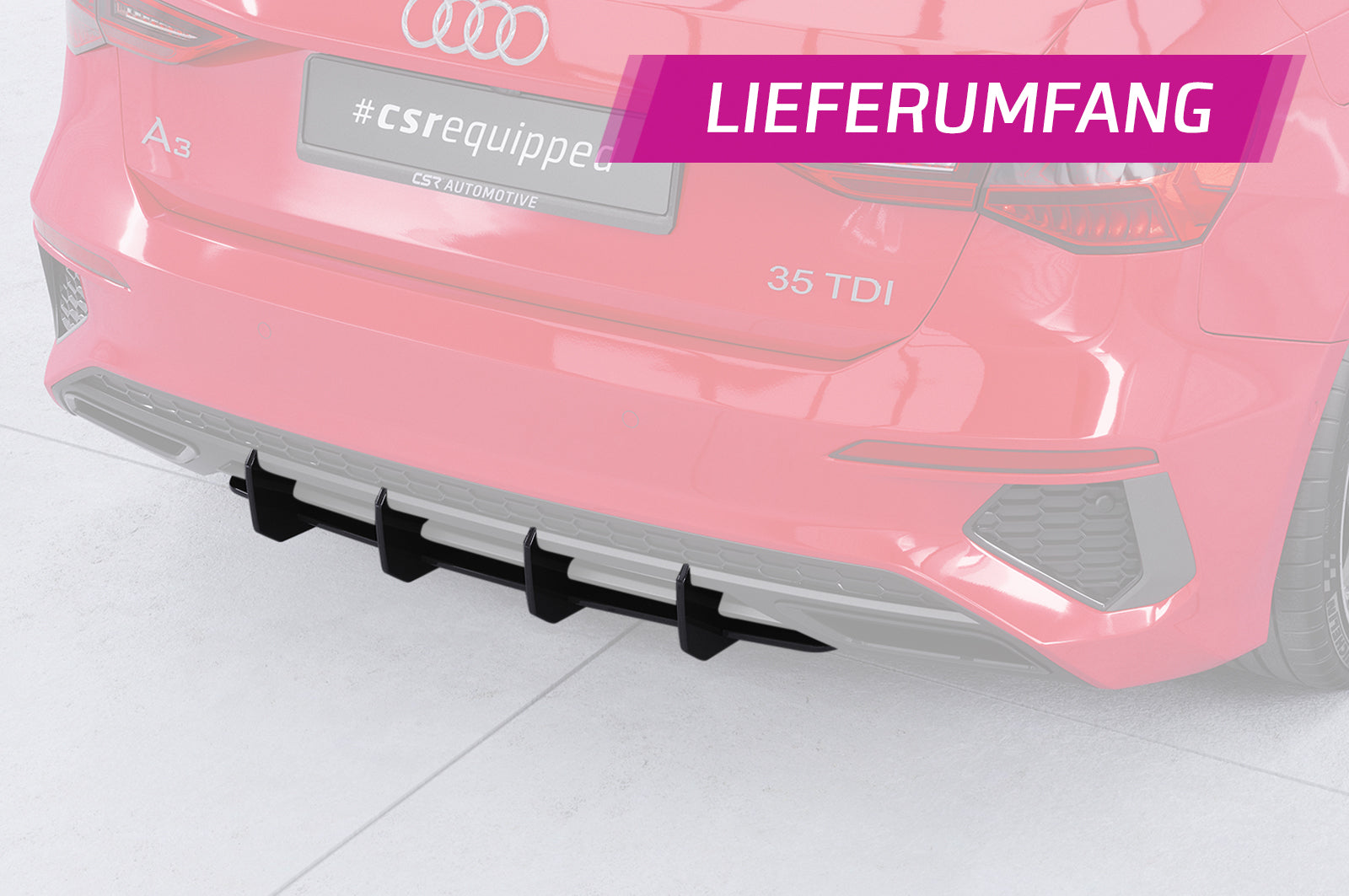 Audi A3 8Y S-Line Rear Diffuser HA327-L