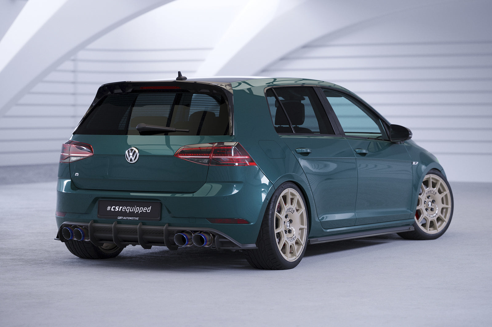 VW Golf 7 R Rear Diffuser HA373-L