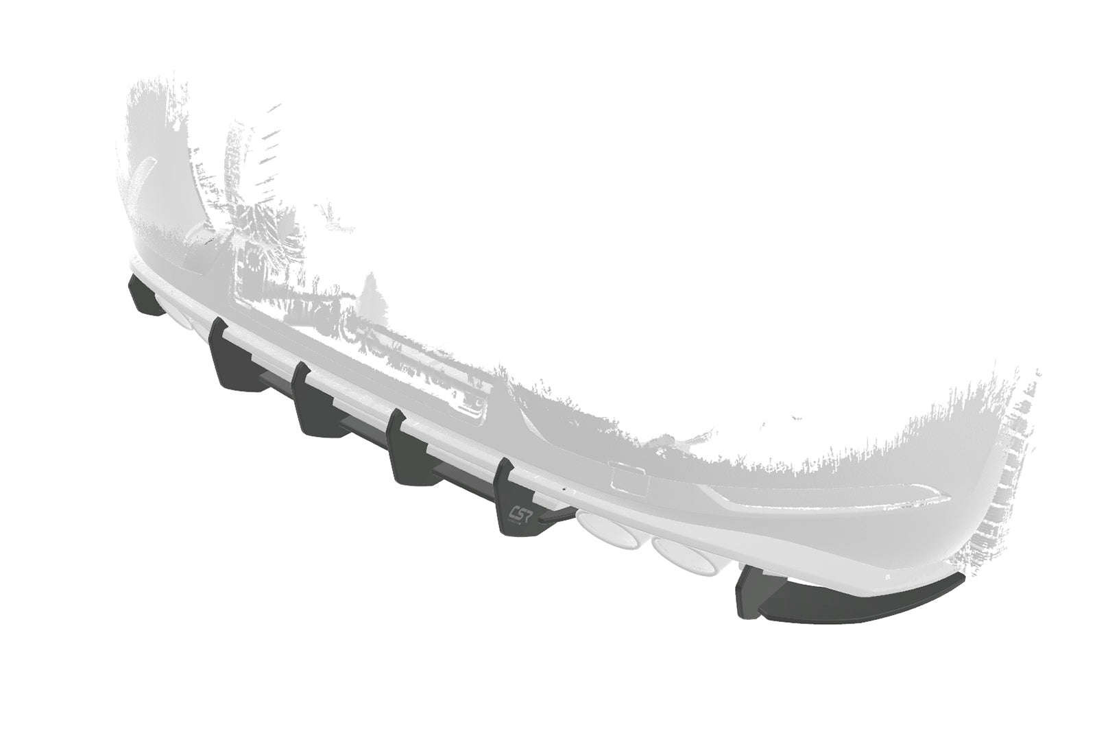 VW Golf 7 R Rear Diffuser HA373-L