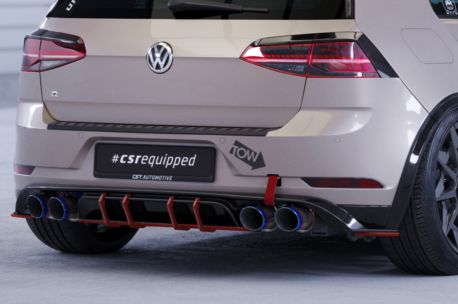 VW Golf 7 R Rear Diffuser HA411-L
